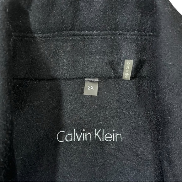 NWT Calvin Klein Wool Cashmere Black Peacoat sz 2X - Picture 4 of 15